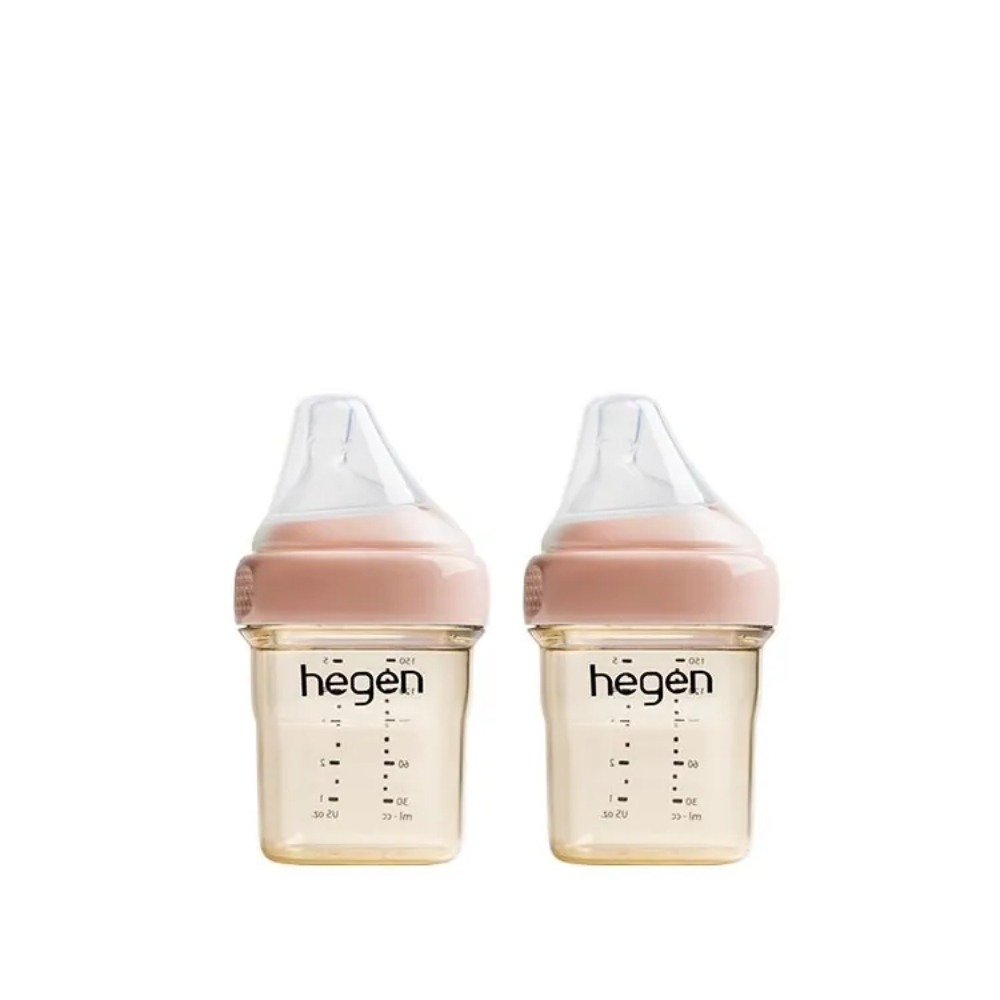 【hegen】  金色奇蹟PPSU多功能方圓型寬口奶瓶 150ml 雙瓶組 - 沁藍、嫣粉、漾紫-細節圖2