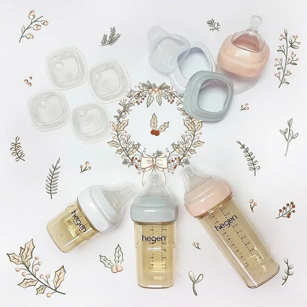 【hegen】金色奇蹟PPSU多功能方圓型寬口奶瓶 240ml 雙瓶組 - 沁藍、嫣粉、漾紫-細節圖6