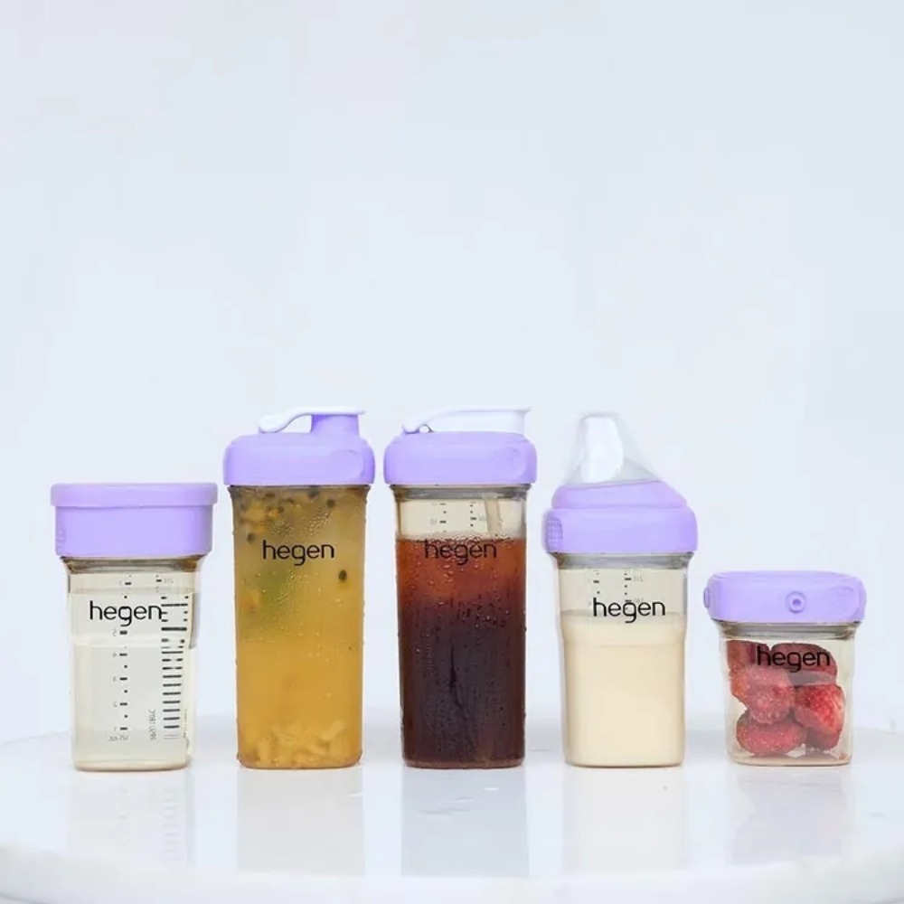 【hegen】金色奇蹟PPSU多功能方圓型寬口奶瓶 240ml 雙瓶組 - 沁藍、嫣粉、漾紫-細節圖7