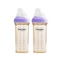 【hegen】金色奇蹟PPSU多功能方圓型寬口奶瓶 330ml 雙瓶組 - 沁藍、嫣粉、漾紫-規格圖10