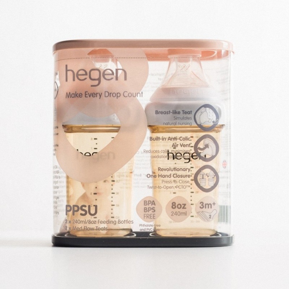 【hegen】金色奇蹟PPSU多功能方圓型寬口奶瓶 四瓶組 (寬口奶瓶 240ml (雙瓶組)*2)/母嬰用品/新生禮-細節圖5