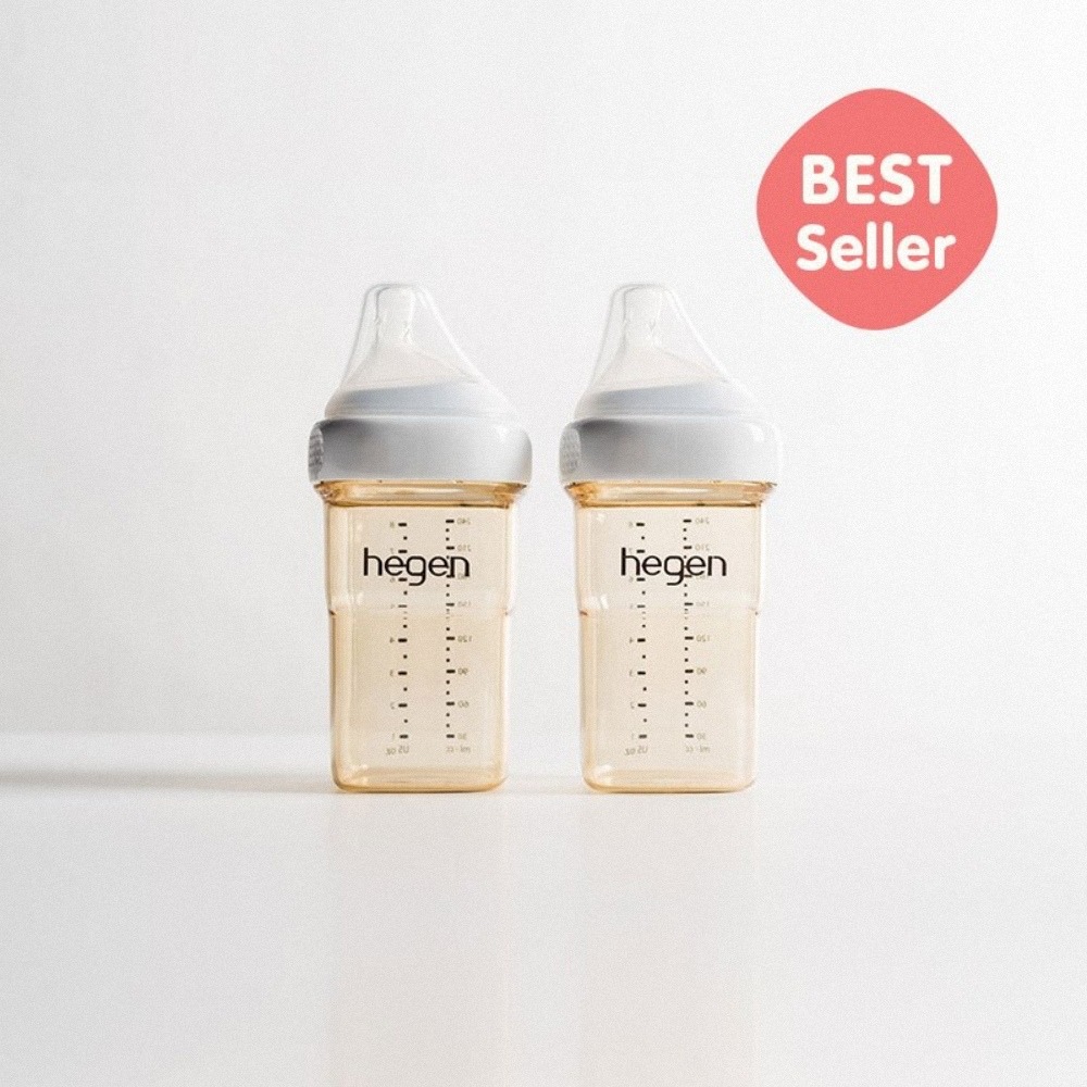 【hegen】 兩支必備組-240ml - (寬口奶瓶 240ml (雙瓶組)+水杯蓋)/母嬰用品/新生禮/月子中心/-細節圖2