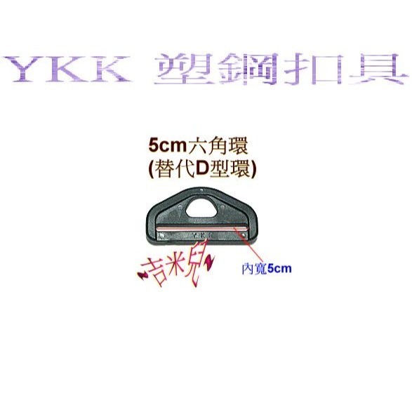 ~吉米兒~塑鋼扣具-黑色2cm~5cm六角環(替代D型環防滑動)YKK扣具品質優-細節圖5