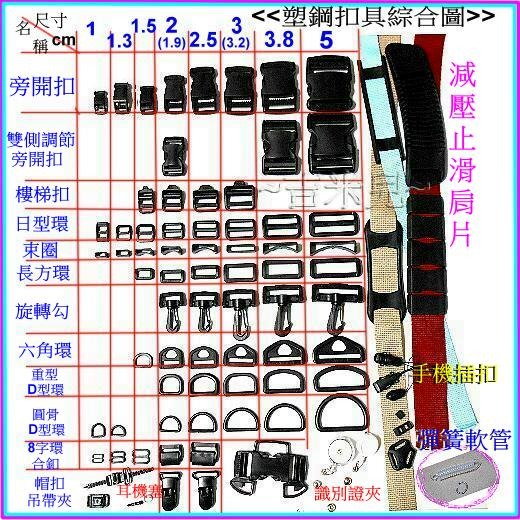 ~吉米兒~塑鋼扣具-黑色2cm~5cm旋轉勾(旋轉鉤)YKK扣具品質優-細節圖6