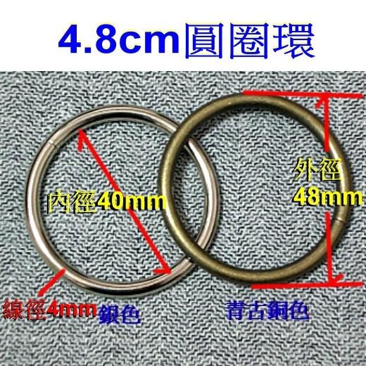~吉米兒~五金配材-外徑1.8~4.8cm圓圈環(適合提把或裝飾用)-細節圖2