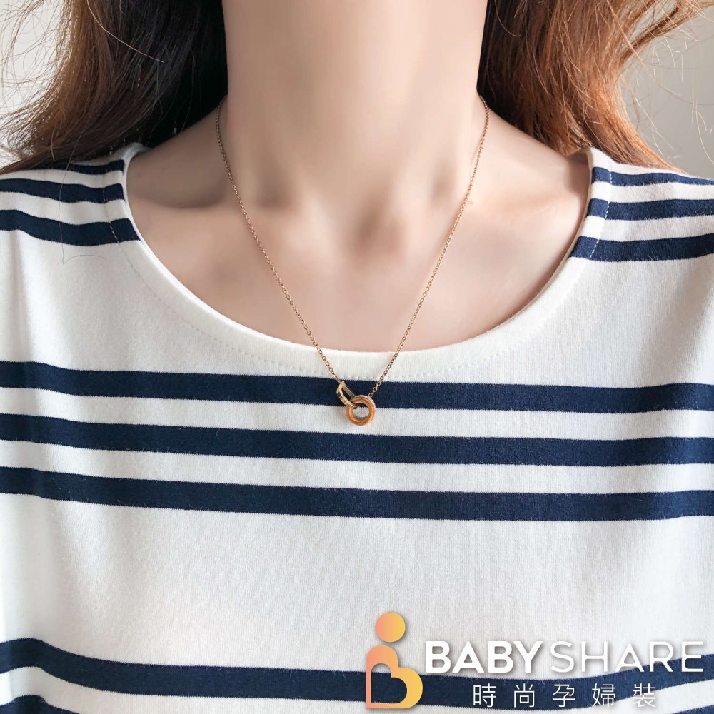 台灣現貨 三條紋哺乳裙-有口袋 哺乳衣 孕婦裝 授乳衣 哺乳洋裝 BabyShare時尚孕婦裝【J1S001】-細節圖6