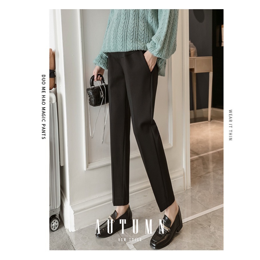 台灣出貨 孕婦西裝褲 長褲 孕婦褲 托腹褲 可調節 孕婦裝 BabyShare時尚孕婦裝【OCL011】-細節圖3