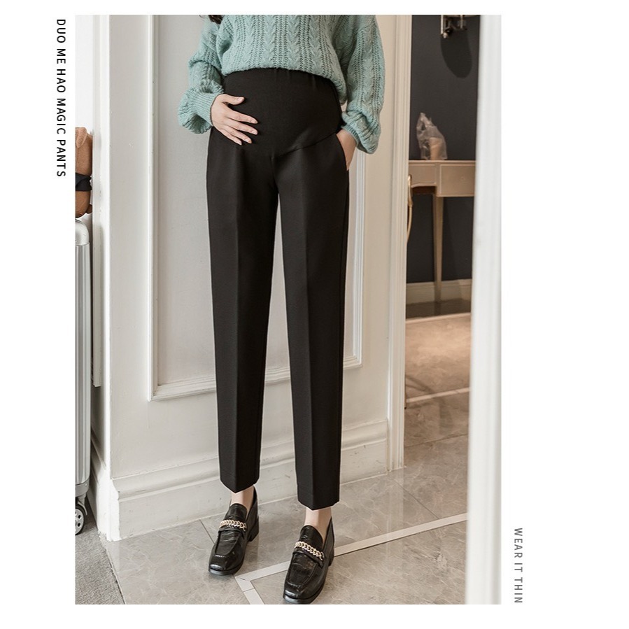 台灣出貨 孕婦西裝褲 長褲 孕婦褲 托腹褲 可調節 孕婦裝 BabyShare時尚孕婦裝【OCL011】-細節圖4