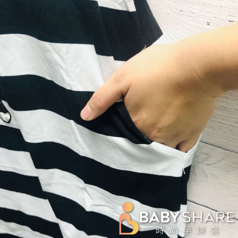 台灣現貨 法鬥卡通哺乳裙 有/無口袋 短袖 哺乳衣 純棉 孕婦裝 BabyShare時尚孕婦裝【J1S040】-細節圖7