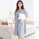 台灣現貨 立領哺乳裙-有口袋 短袖 哺乳裙 孕婦裝 哺乳衣 餵奶衣 BabyShare時尚孕婦裝【CMS004】-規格圖11