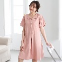 台灣現貨 立領哺乳裙-有口袋 短袖 哺乳裙 孕婦裝 哺乳衣 餵奶衣 BabyShare時尚孕婦裝【CMS004】-規格圖11