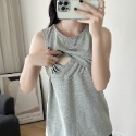 台灣現貨 上掀交叉哺乳背心 哺乳背心 孕婦裝 月子服 哺乳衣 BabyShare時尚孕婦裝【J1S007】-規格圖9
