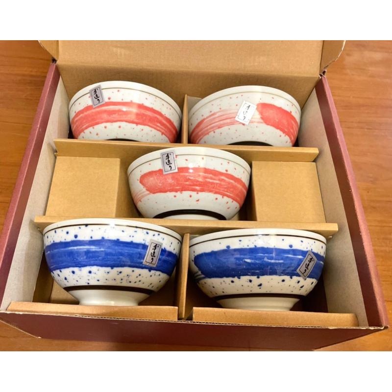 松村窯 日式和風手繪雲彩5碗禮盒組-細節圖2