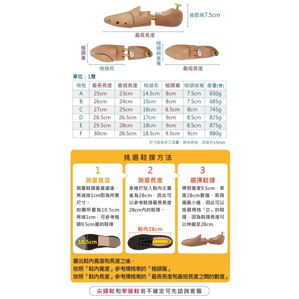 糊塗鞋匠 優質鞋材 A17 荷木定型鞋撐 1雙 荷木鞋撐 鞋楦 鞋撐器 木製鞋撐-細節圖3