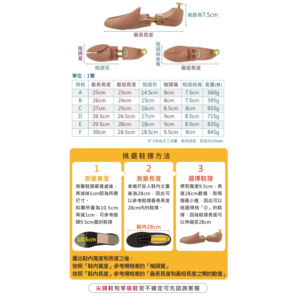 糊塗鞋匠 優質鞋材 A19 雪松木定型鞋撐 1雙 雪松木鞋撐 鞋楦 鞋撐器 木製鞋撐-細節圖3