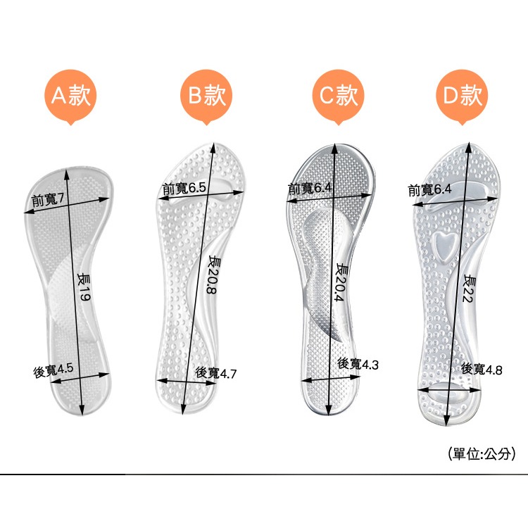 糊塗鞋匠 優質鞋材 C30 豆豆按摩七分墊 矽膠七分墊 高跟鞋矽膠墊-細節圖2