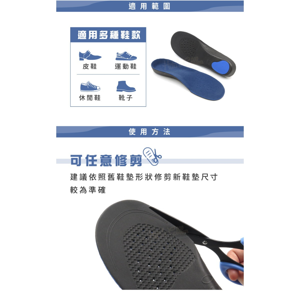 糊塗鞋匠 優質鞋材 C32 EVA絨面足弓全墊 1雙 EVA足弓墊 足弓EVA墊 減震鞋墊-細節圖8