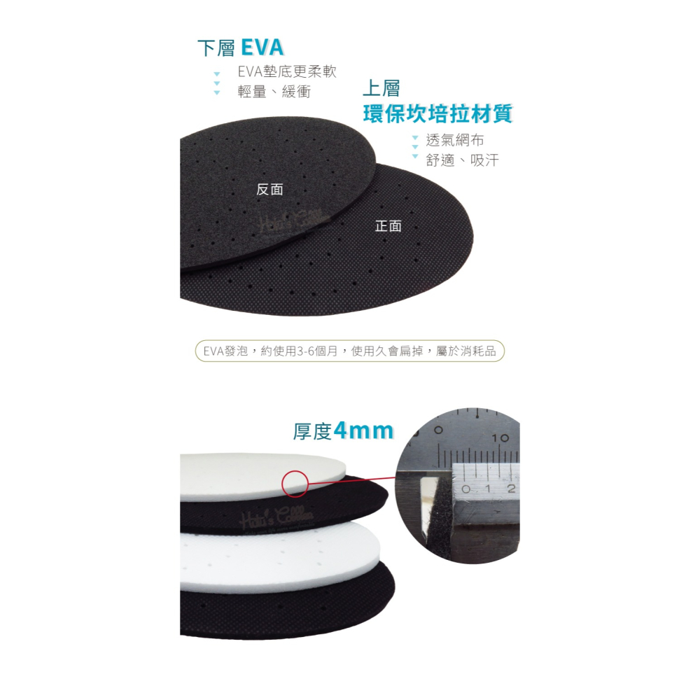 糊塗鞋匠 優質鞋材 C54 台灣製造 4mmEVA減碼鞋墊 1雙 EVA鞋襯墊 大半號鞋墊 修鞋內墊 鞋業用內墊-細節圖6