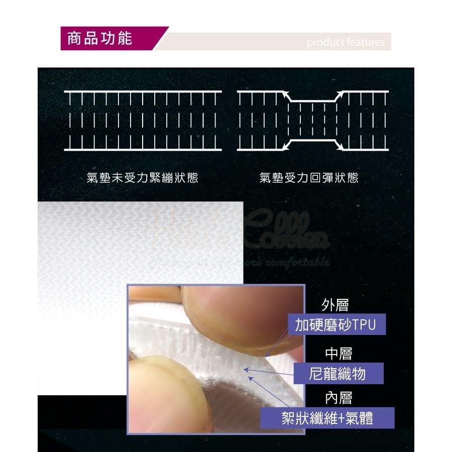 糊塗鞋匠 優質鞋材 C62 氣墊減壓鞋墊 1雙 氣墊鞋墊 強力回彈 吸收震動 柔韌耐用-細節圖4