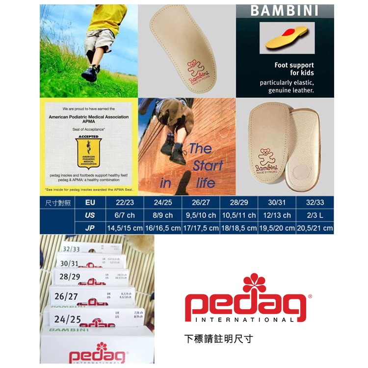 ○糊塗鞋匠○ 優質鞋材 C77 德國Pedag兒童足部塑型鞋墊 吸震 足弓 輕薄 耐用 小童 學齡-細節圖5