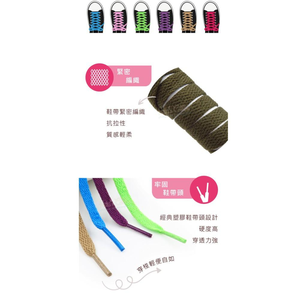 糊塗鞋匠 優質鞋材 G16 台灣製造 8mm扁鞋帶120cm 1雙 帆布鞋帶 運動鞋帶 編織鞋帶 滌綸扁鞋帶-細節圖6