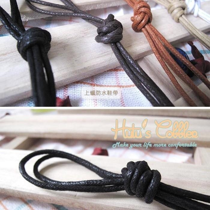 ○糊塗鞋匠○ 優質鞋材 G19 台灣製造 上蠟防水圓鞋帶 90cm-細節圖3