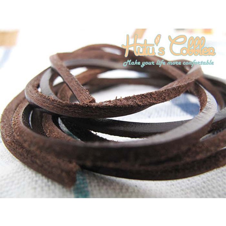 糊塗鞋匠 優質鞋材 G24 台灣製造 3mm方型牛皮鞋帶 一條 馬丁鞋 帆船鞋 休閒鞋-細節圖3