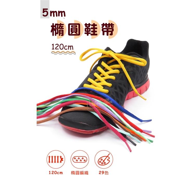 糊塗鞋匠 優質鞋材 G25 5mm橢圓鞋帶120cm 1雙 半圓鞋帶 運動鞋鞋帶 圓鞋帶 休閒鞋鞋帶 跑鞋鞋帶-細節圖4