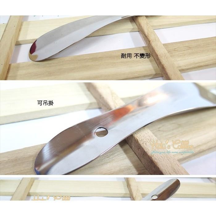 糊塗鞋匠 優質鞋材 A30 不銹鋼直柄鞋拔18cm 耐用 不變形 可吊掛 兩邊鈍化處理-細節圖3