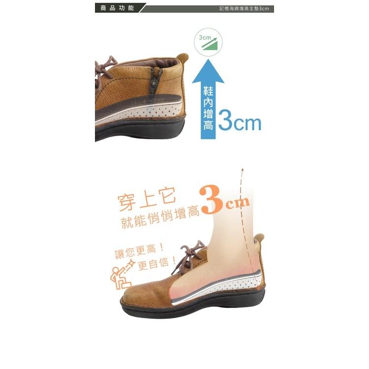 糊塗鞋匠 優質鞋材 B15 記憶海綿增高全墊3cm 1雙 增高鞋墊 記憶綿增高全墊 EVA增高鞋墊 EVA增高墊-細節圖4