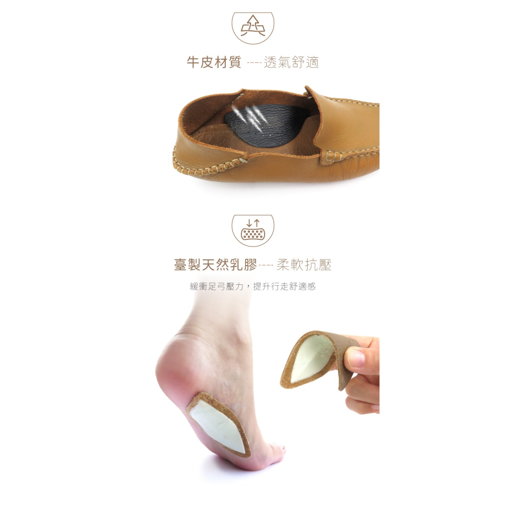 糊塗鞋匠 優質鞋材 H03 5mm牛皮足弓墊 1雙 掌心墊 腳窩墊 足心墊 掌弓墊 足弓輔助墊 台灣製造-細節圖6
