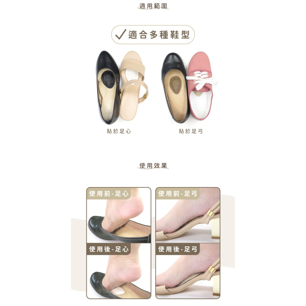 糊塗鞋匠 優質鞋材 H10 9mm牛皮腳心墊 1雙 掌心墊 腳窩墊 足心墊 掌弓墊 湧泉穴腳心墊 台灣製造-細節圖7