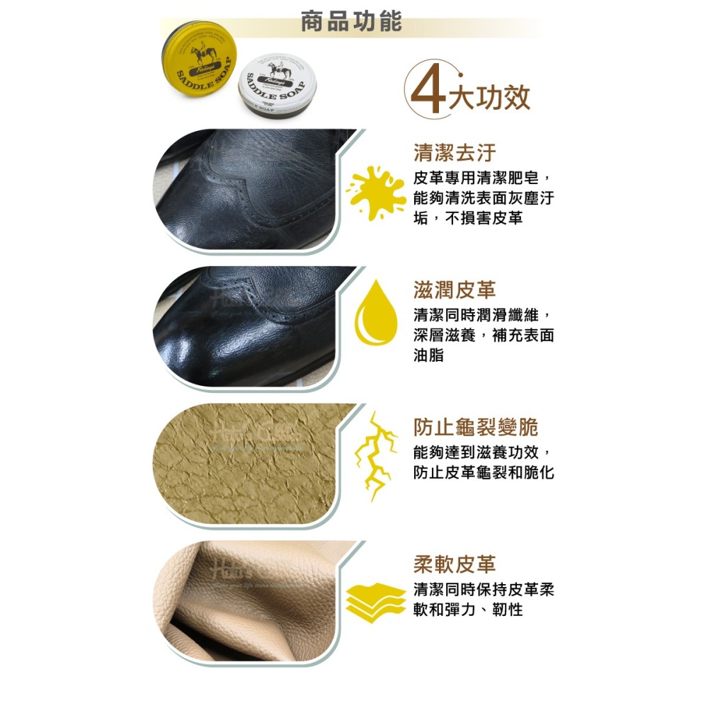 糊塗鞋匠 優質鞋材 K02 Fiebing皮革清潔肥皂膏100g 1罐 皮革肥皂膏-細節圖4