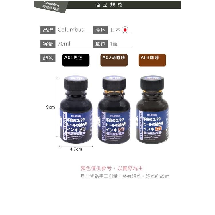 糊塗鞋匠 優質鞋材 K73 日本Columbus鞋緣修補膏70ml 1瓶 鞋邊修復劑 鞋邊染料 鞋邊刮傷補色劑 鞋邊染色-細節圖3