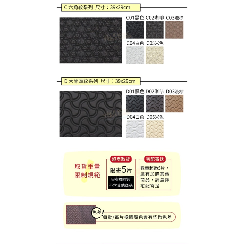 糊塗鞋匠 優質鞋材 N05 6mm橡膠止滑鞋底 1片 防滑墊 止滑底 地墊 修鞋DIY 橡膠大底-細節圖4