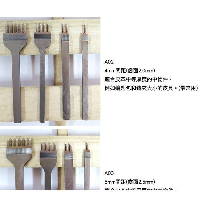 糊塗鞋匠 優質鞋材 N64 不銹鋼菱斬組 皮革 沖孔工具 手作皮革 DIY-細節圖4
