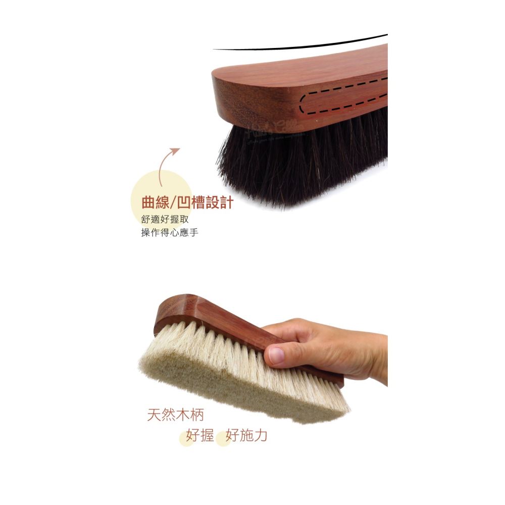 糊塗鞋匠 優質鞋材 P53 法國FAMACO花梨木大馬毛刷 1支 鞋刷 清潔刷 拋光刷 馬鬃毛刷-細節圖6