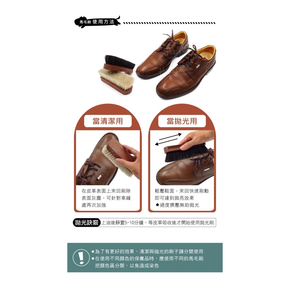 糊塗鞋匠 優質鞋材 P54 法國FAMACO花梨木中馬毛刷 1支 鞋刷 清潔刷 拋光刷 馬鬃毛刷-細節圖8