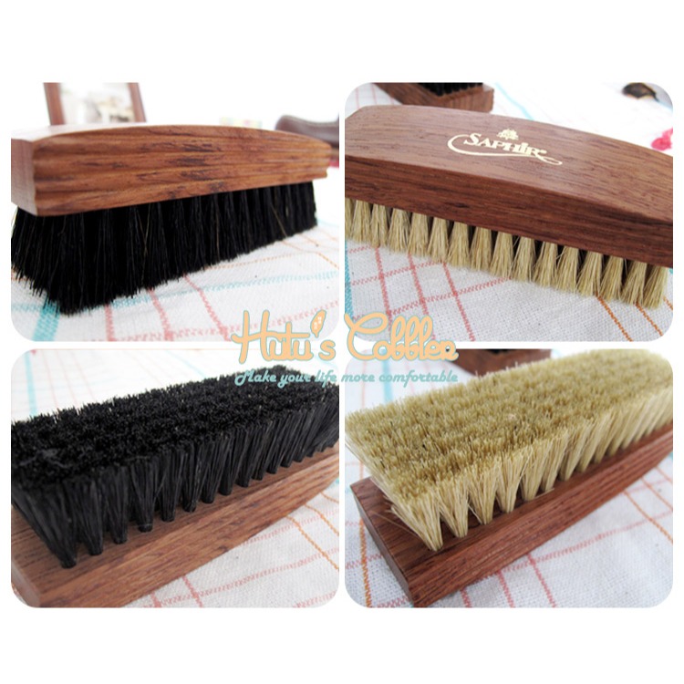 ○糊塗鞋匠○ 優質鞋材 P30 法國SAPHIR金質拋光專用刷 質感木柄 柔順毛刷 保養精品-細節圖3