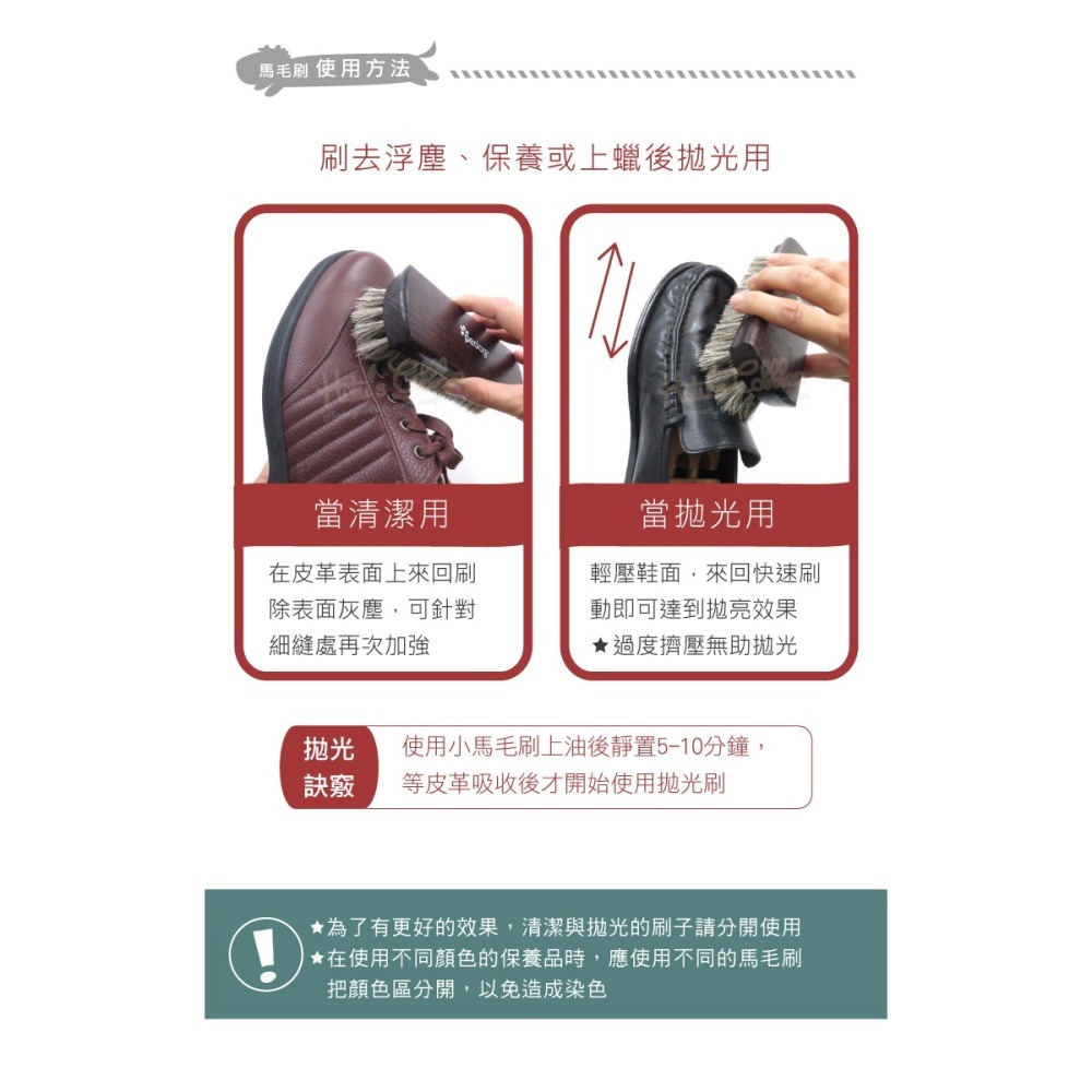 糊塗鞋匠 優質鞋材 P39 德國Pedag馬毛亮光刷 1支 馬毛刷 拋光刷 清潔刷-細節圖8