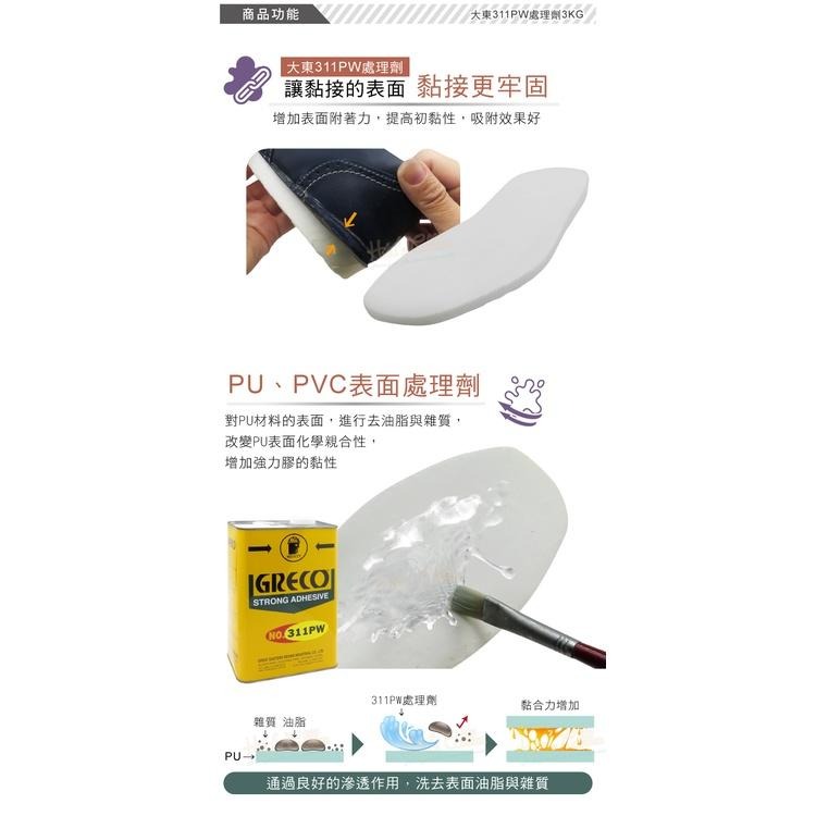 糊塗鞋匠 優質鞋材 台灣製造 N117 大東311PW處理劑3KG 1罐 適用PU、PVC-細節圖3