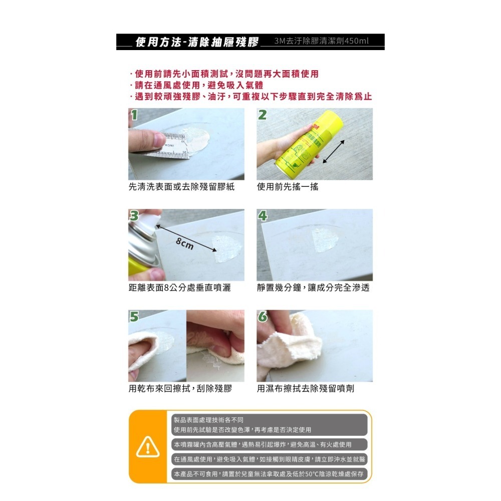 糊塗鞋匠 優質鞋材 N166 3M去汙除膠清潔劑450ml 1罐 除膠劑 殘膠去除 去汙除膠噴霧 清潔殘膠噴霧 清除油垢-細節圖8