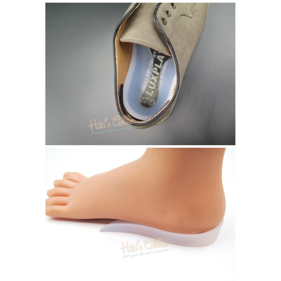 糊塗鞋匠 優質鞋材 E22 3D矽膠U型後跟墊 矽膠後跟墊 矽膠腳跟墊-細節圖5