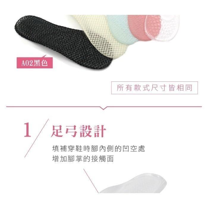 ○糊塗鞋匠○ 優質鞋材 C110 矽膠足弓七分墊 減壓 吸震 防滑 自黏背膠-細節圖3