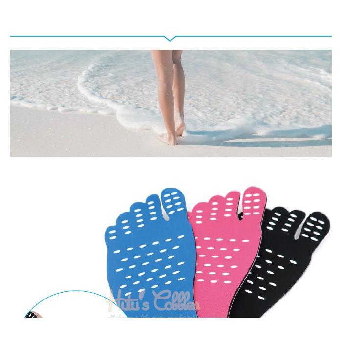 ○糊塗鞋匠○ 優質鞋材 G102 隱形腳底保護貼 沙灘 隱形 隔熱 防刮 防水 海邊 自黏-細節圖2