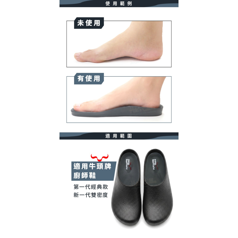 糊塗鞋匠 優質鞋材 C157 牛頭牌廚師鞋墊 1雙 廚師鞋鞋墊 牛頭牌鞋墊 臺灣製造-細節圖8
