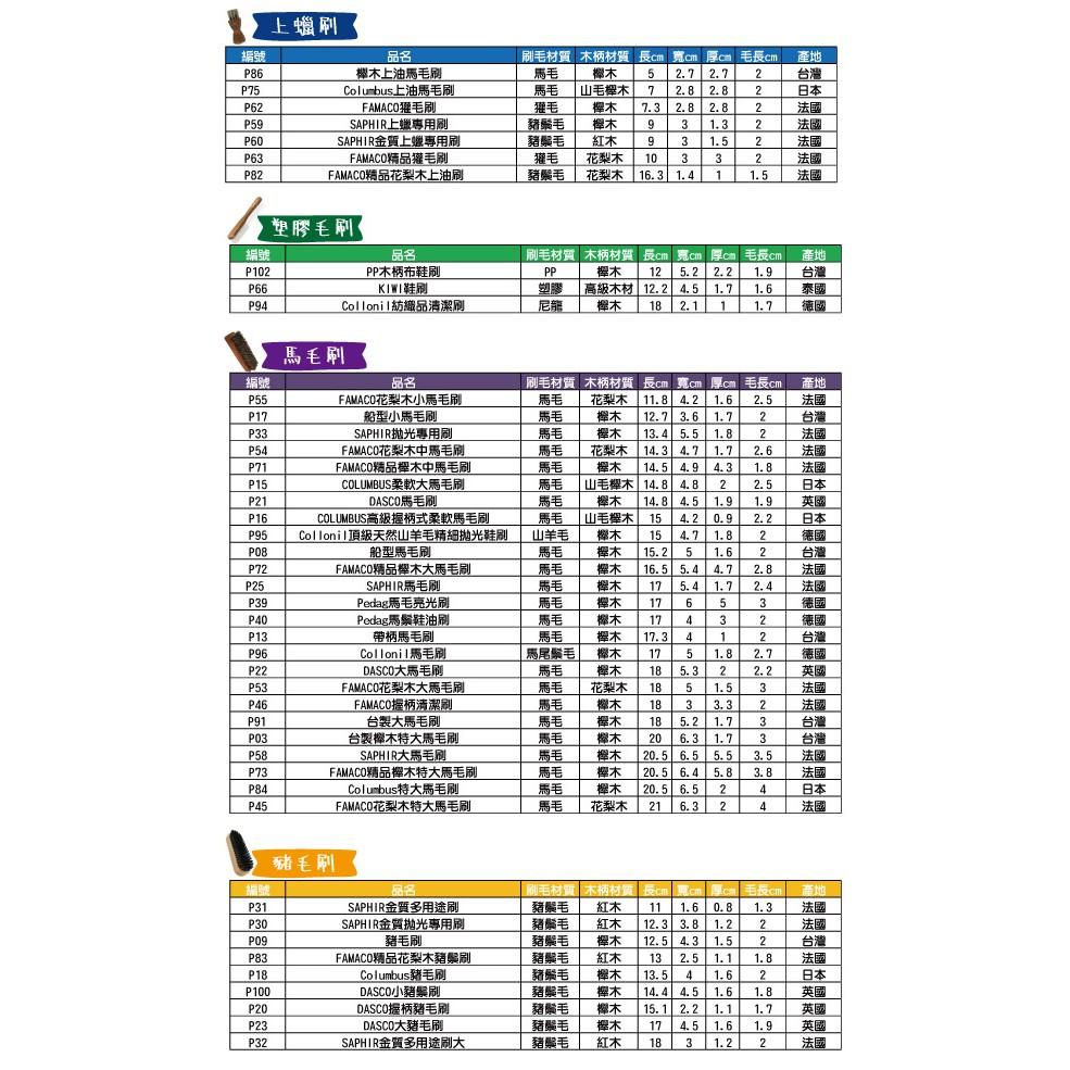 糊塗鞋匠 優質鞋材 P96 Collonil馬毛刷 1支 100%馬尾鬃毛 歐洲精選原木-細節圖9