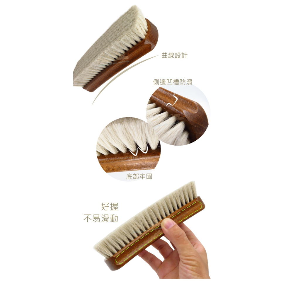 糊塗鞋匠 優質鞋材 P95 德國Collonil 1909天然山羊毛精細拋光鞋刷 1支 山羊毛刷 羊毛拋光刷 清潔刷-細節圖6