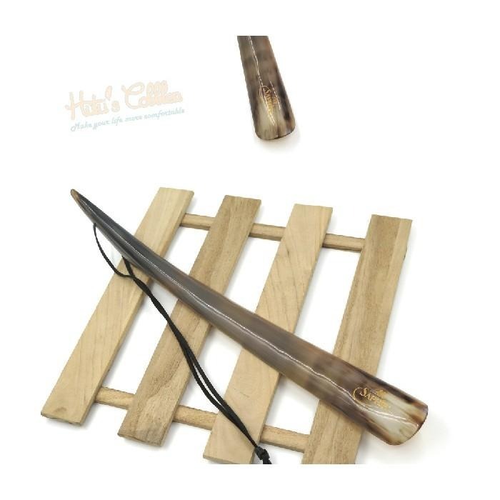 糊塗鞋匠 優質鞋材 A58 SAPHIR金質牛角鞋拔43-46cm 堅硬耐用 手工製作 水牛角製成 獨特花紋-細節圖5