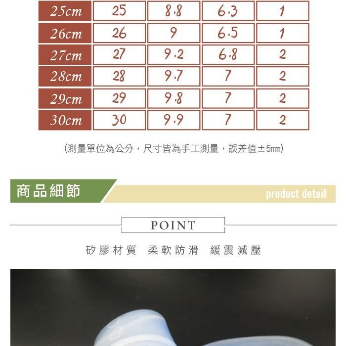 糊塗鞋匠 優質鞋材 C184 4mm薄款矽膠鞋墊 透明柔軟矽膠 足弓支撐 按摩鞋墊 跑步 運動 減震鞋墊-細節圖3